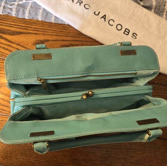 Marc Jacobs Vintage Tiffany Blue Leather Satchel and Dustbag Set - Picture 11 of 16
